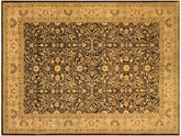 handmade Traditional Design Brown Tan Hand Knotted RECTANGLE 100% WOOL area rug 9x12